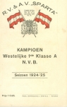 Kampioenschap Westelijke 1e klasse A 1924 - 1925 - Uitgave Nederlandsch Sport-Persbureau Rotterdam