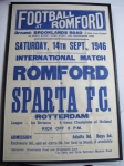 Affiche Romford - Sparta September 14th. 1946 Poster