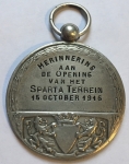 1916 Medaille ter gelegenheid van de opening van Het Kasteel - Sparta Rotterdam