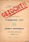 GEZOCHT : 1951 Cambridge City - Sparta Rotterdam Festival of Britain May 14th.