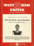 1957 Westham United - Sparta Rotterdam Programme October 14th. 1957